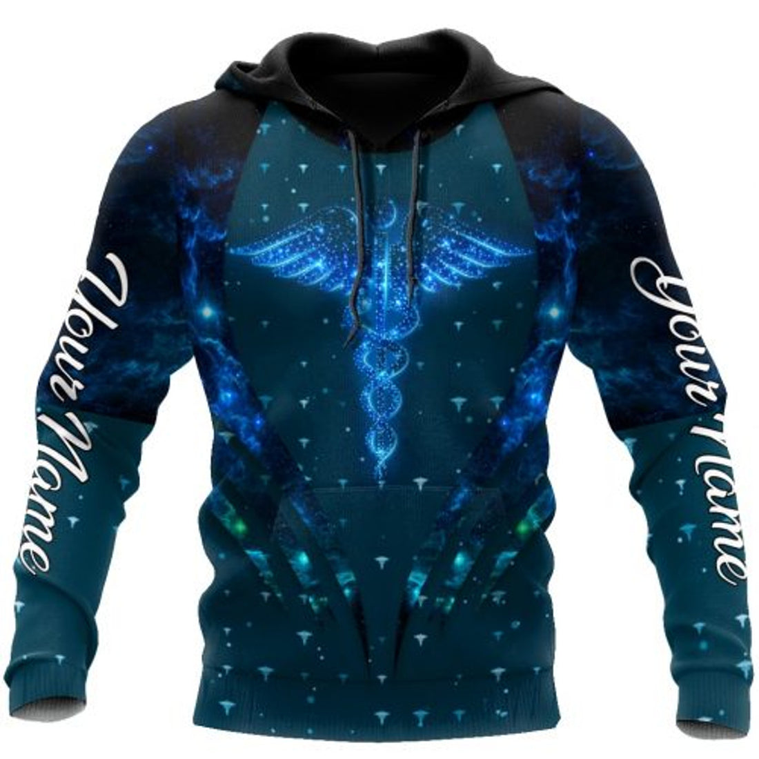 FUNSTUFFPRINT Personalized Nurse Galaxy 3D Hoodie and Zip Hoodie