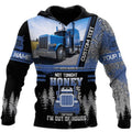 FUNSTUFFPRINT Personalized Trucker 3D Hoodie Not Tonight Honey Im Out Of Hours 3D Hoodie and Zip Hoodie