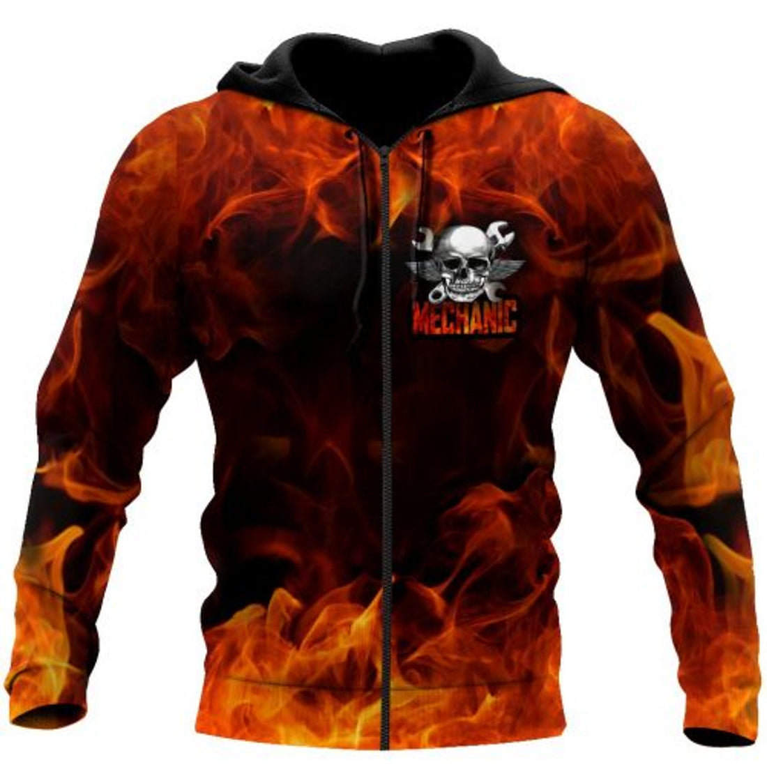 FUNSTUFFPRINT Mechanic Skull 3D Hoodie For Men And Women 3D Hoodie and Zip Hoodie
