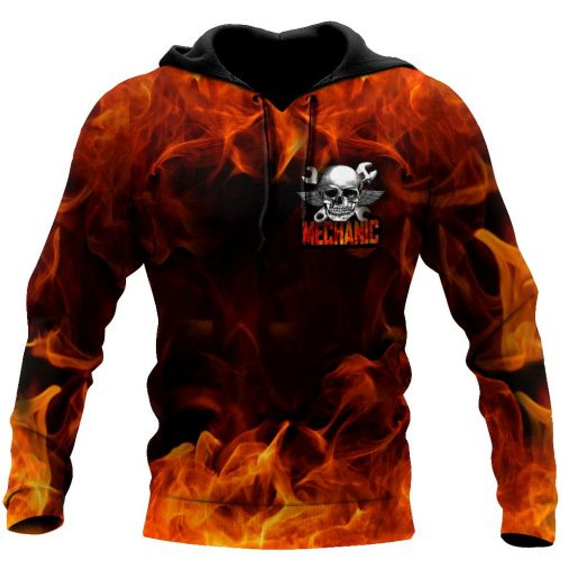 FUNSTUFFPRINT Mechanic Skull 3D Hoodie For Men And Women 3D Hoodie and Zip Hoodie