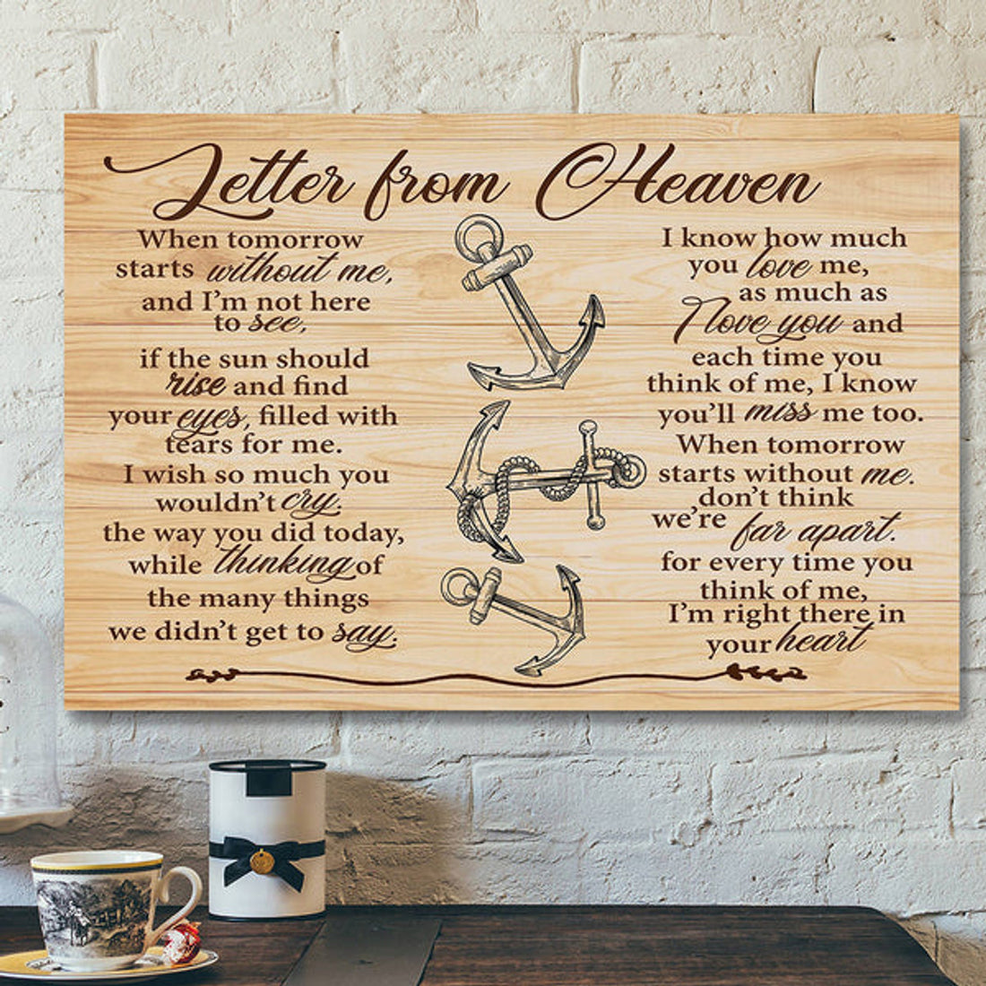 God Canvas - Jesus Canvas - Letter From Heaven When Tomorrow Starts Without Me I Know How Much You Love Canvas Poster