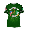 FUNSTUFFPRINT 3D All Over Print Irish and American Shirt, St. Patrick's Day American Iceland Flag Shirt, USA Flag Shirt, Shamrock Shirt 3D T-shirt