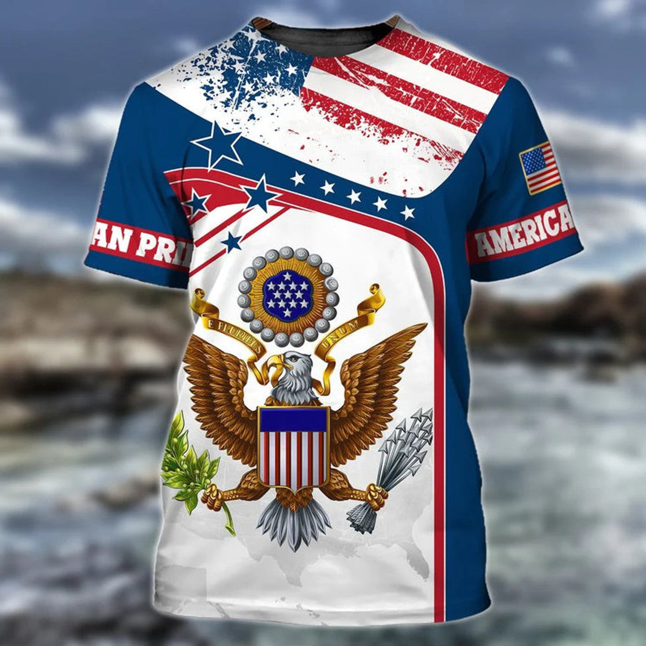 3D All Over Print Pride American Eagle, Patriotic Happy 4Th Of July , Independence's Day 3D T-Shirt