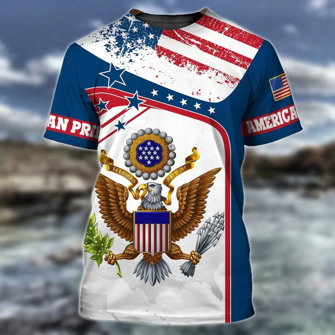 3D All Over Print Pride American Eagle, Patriotic Happy 4Th Of July , Independence's Day 3D T-Shirt