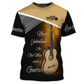 FUNSTUFFPRINT Old Man With Guitar 3D Shirt, Love Guitar T-Shirt, Men's Guitaris3D T-shirt