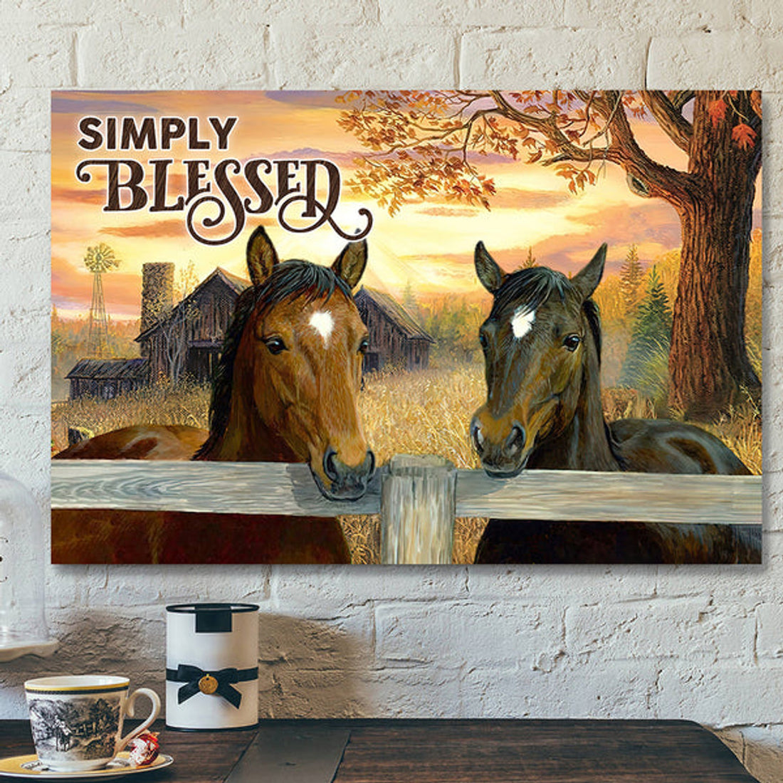 Bible Verse Canvas - Christian Canvas Art - Simply Blessed 