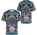 FUNSTUFFPRINT Personalized T-Shirt, Hoodie - Tree Sun Lunisolar Hand Lotus Flower Mandala Painting 3D T-shirt