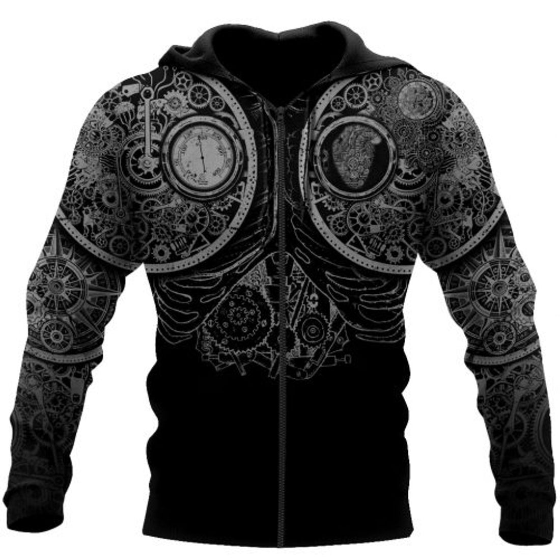FUNSTUFFPRINT Steampunk Mechanic 3D Hoodie and Zip Hoodie