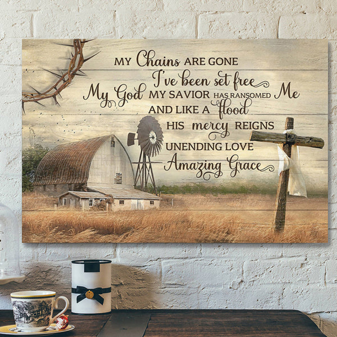 My Chains Are Gone I've Been Set Free Canvas Poster - Christian Canvas Prints 