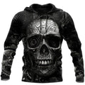 FUNSTUFFPRINT Mechanic Skull 3D Hoodie For Men And Women Black 3D Hoodie and Zip Hoodie