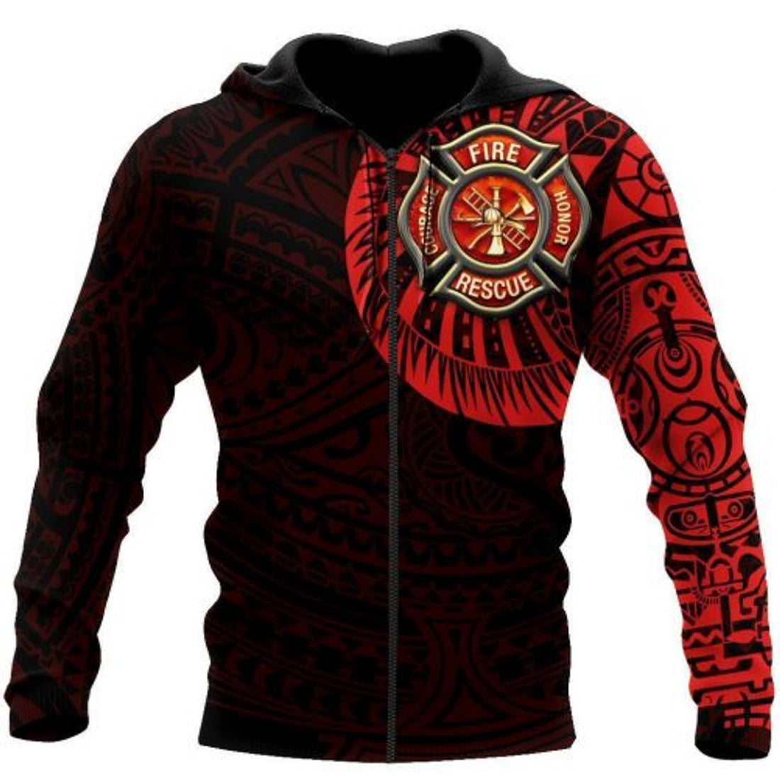 FUNSTUFFPRINT Firefighter Tattoo 3D Hoodie For Men 3D Hoodie and Zip Hoodie