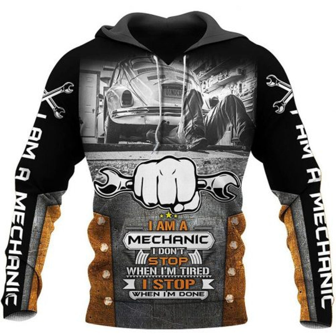 FUNSTUFFPRINT Mechanic 3D Hoodie For Men I Am A Mechanic 3D Hoodie and Zip Hoodie