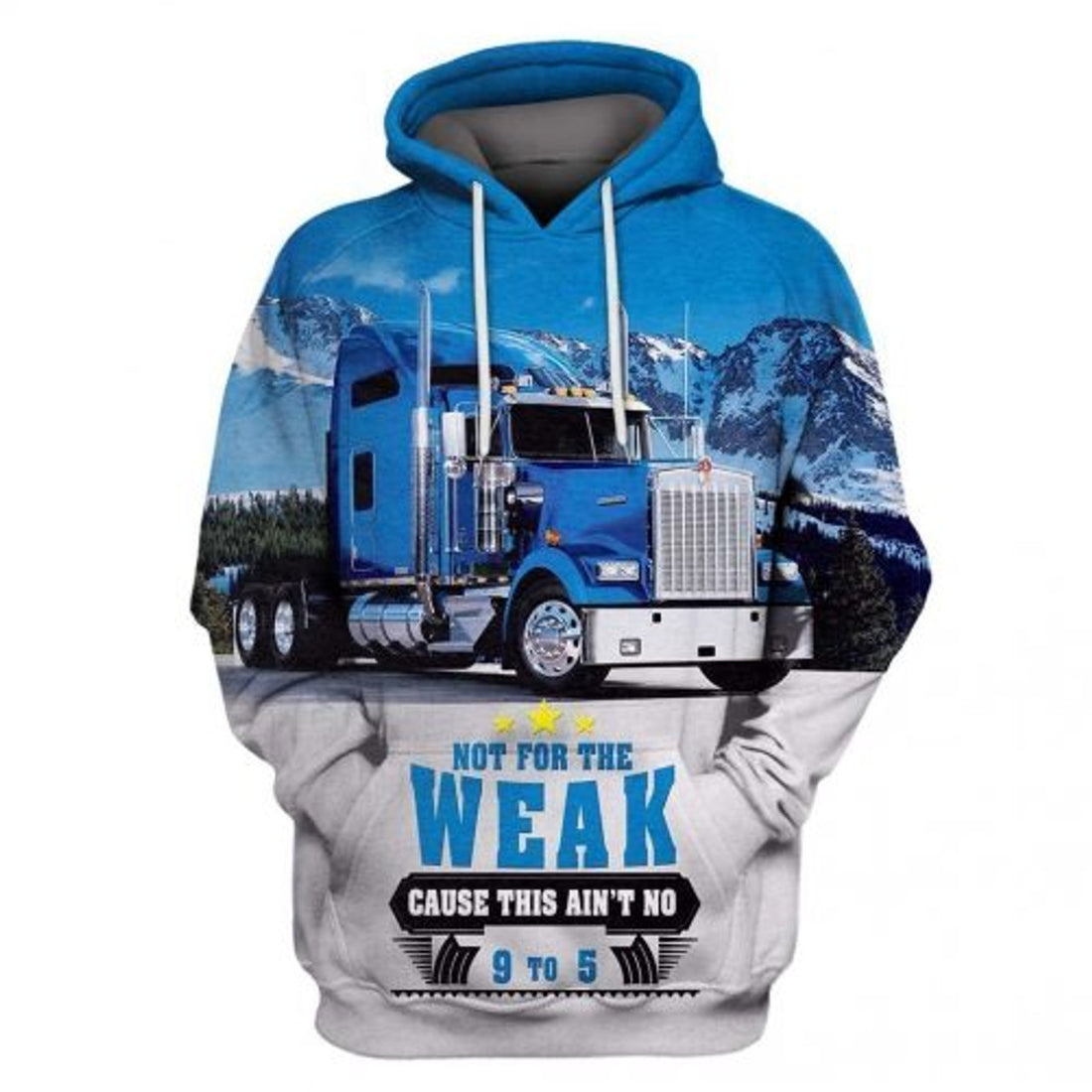 FUNSTUFFPRINT Trucker 3D Hoodie Not For The Weak Cause This Aint No 3D Hoodie and Zip Hoodie