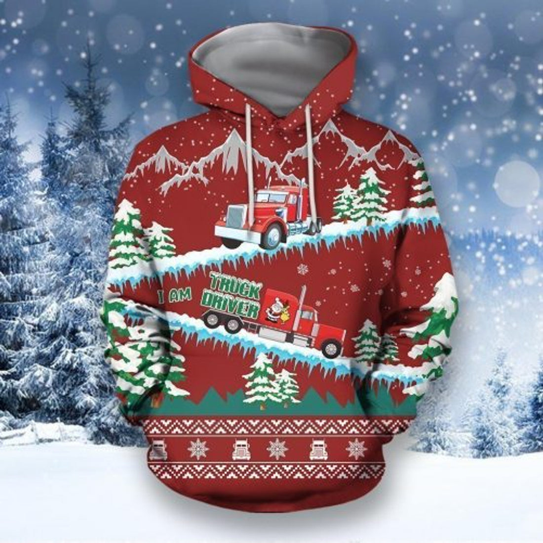 FUNSTUFFPRINT Trucker 3D Hoodie I Am Truck Driver Gift For Christmas 3D Hoodie and Zip Hoodie