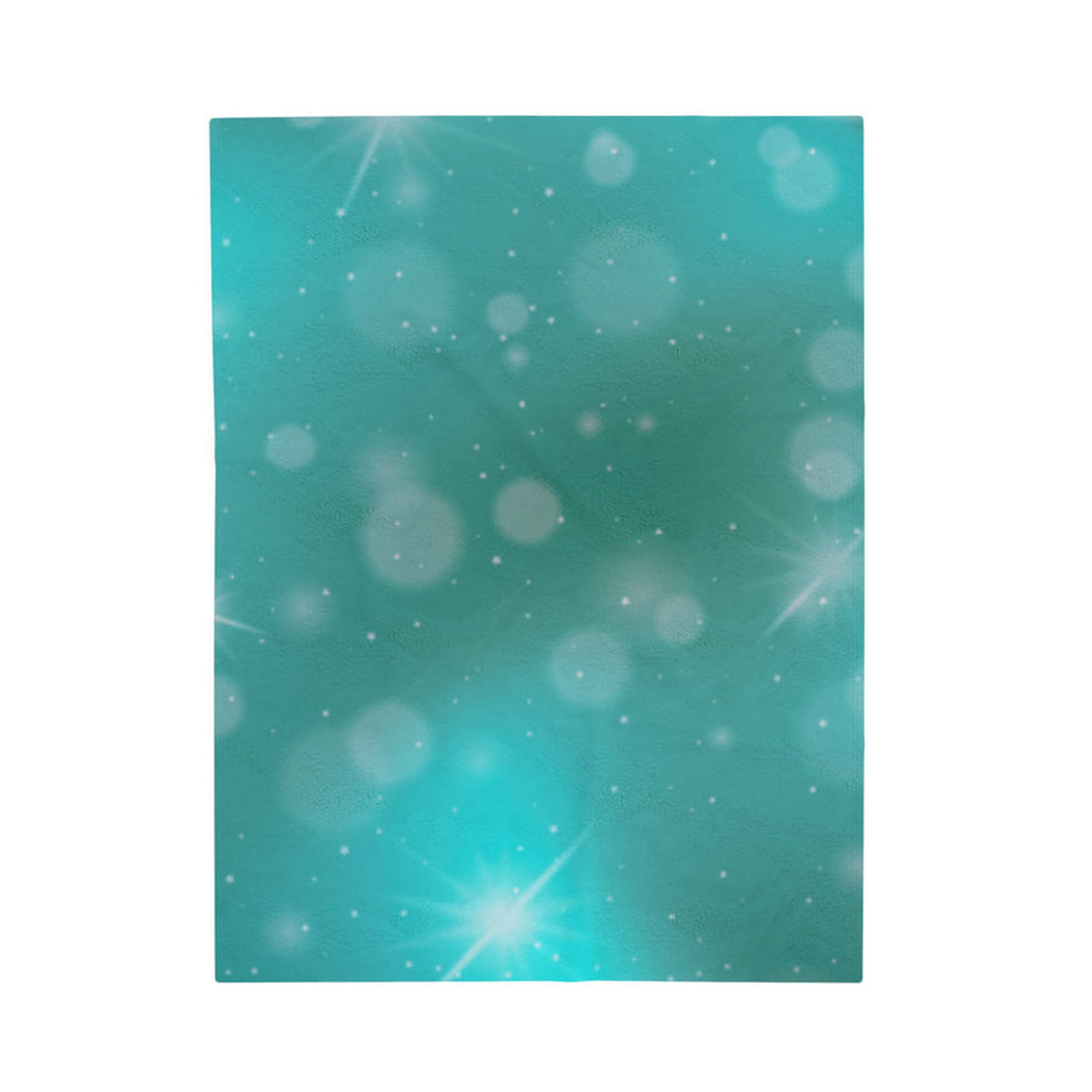 FUNSTUFFPRINT Turquoise Glimmer Velveteen Plush Blanket