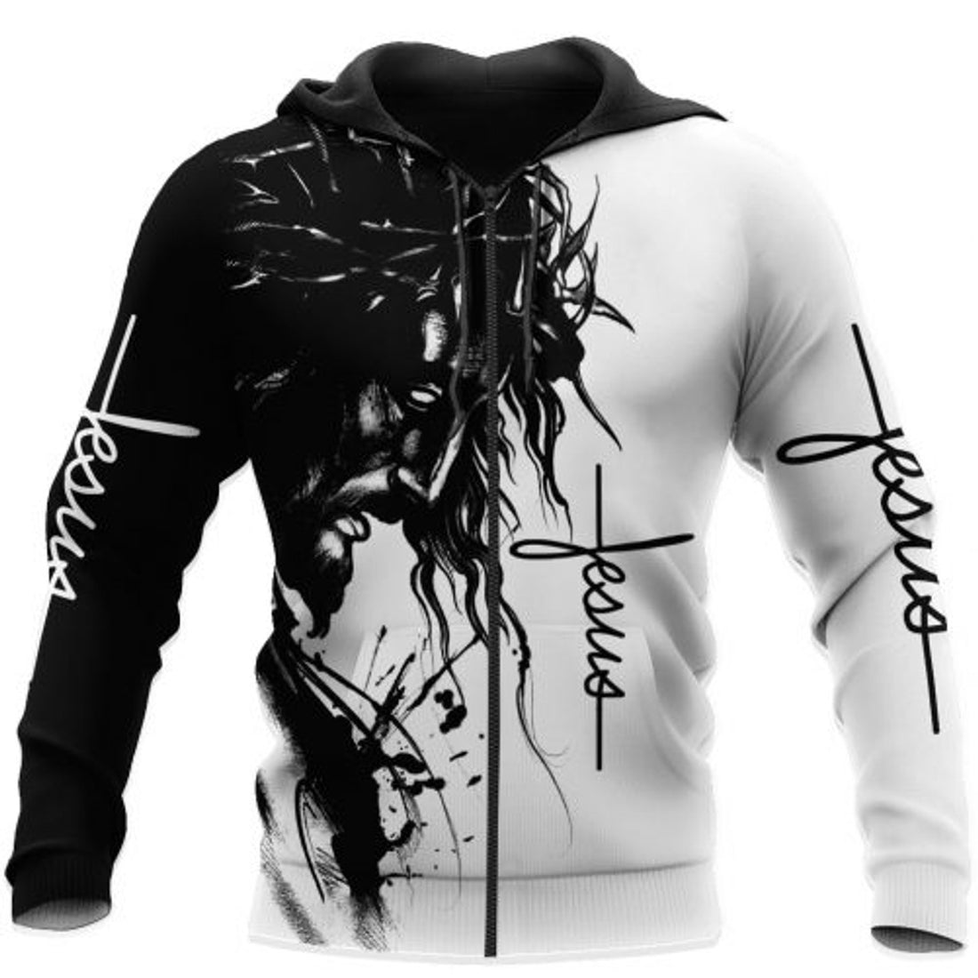 FUNSTUFFPRINT Trucker 3D Hoodie Trucker A Child Of God A Man Of Faith A Warrior Of Christ 3D Hoodie and Zip Hoodie