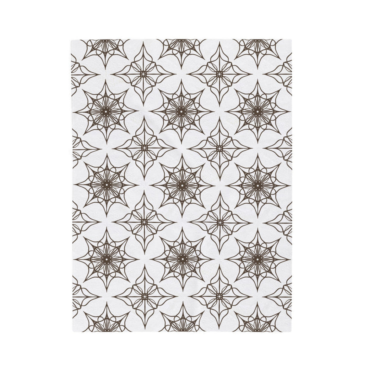 FUNSTUFFPRINT Western Snowflake Velveteen Plush Blanket