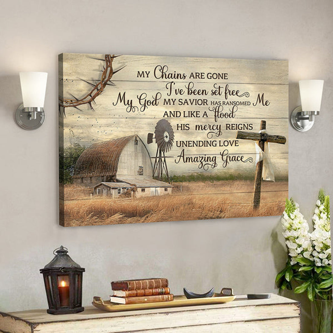 My Chains Are Gone I've Been Set Free Canvas Poster - Christian Canvas Prints 