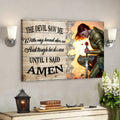 Jesus Poster - Christian Canvas Wall Art - Poster He Though He'd Won Until I Said Amen Canvas Poster 