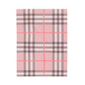 FUNSTUFFPRINT Pink Plaid Velveteen Plush Blanket