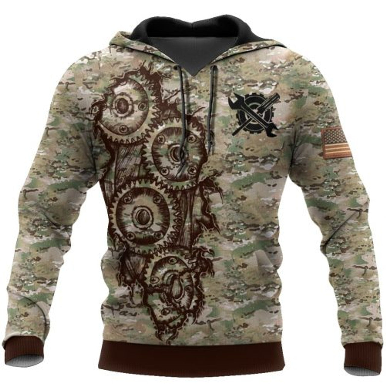 FUNSTUFFPRINT Mechanic Camo 3D Hoodie and Zip Hoodie