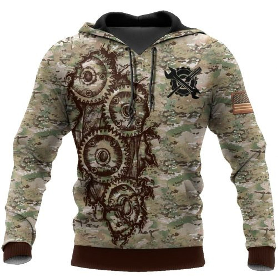 FUNSTUFFPRINT Mechanic Camo 3D Hoodie and Zip Hoodie