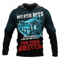 FUNSTUFFPRINT Personalized Trucker 3D Hoodie Tow Truck Driver 3D Hoodie and Zip Hoodie