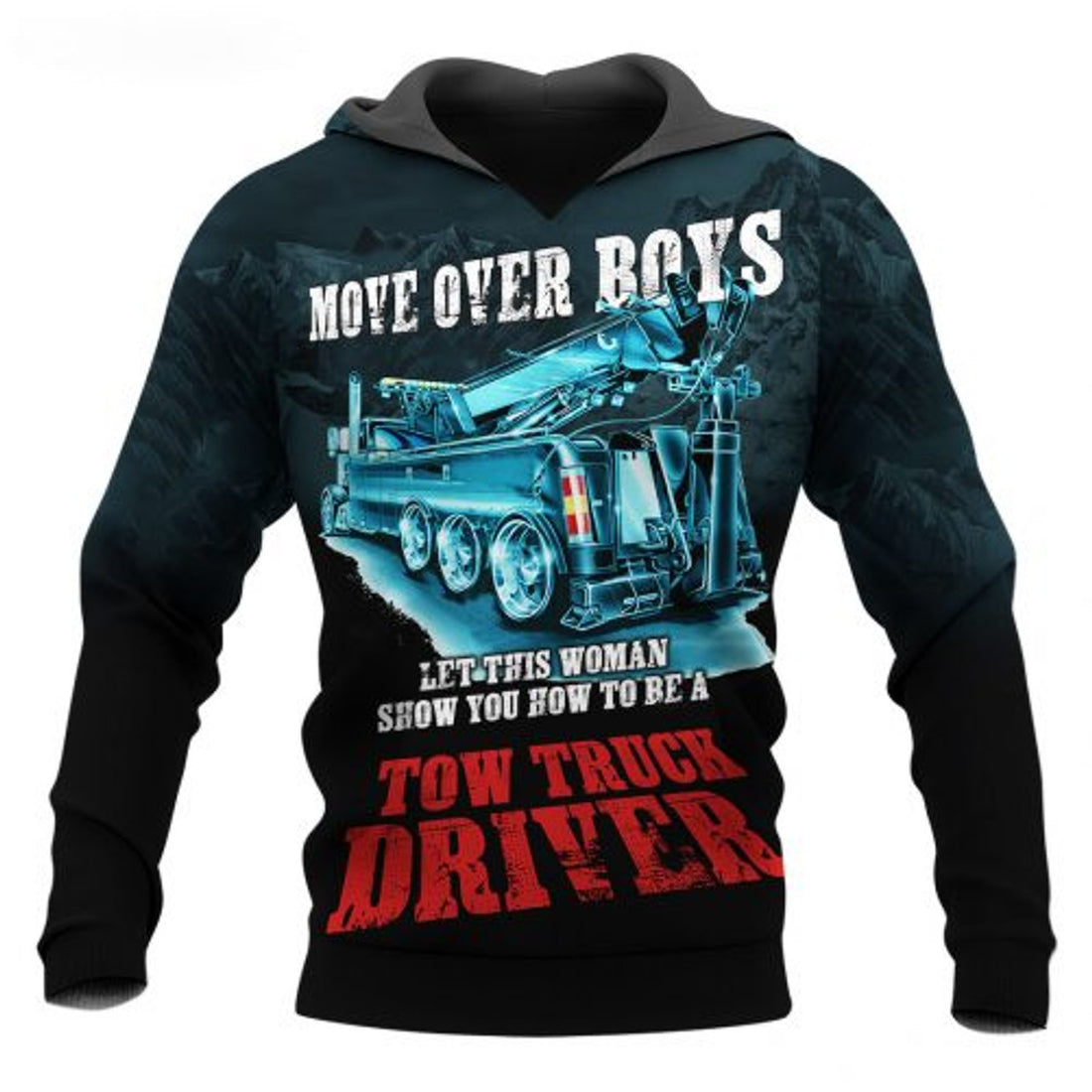 FUNSTUFFPRINT Personalized Trucker 3D Hoodie Tow Truck Driver 3D Hoodie and Zip Hoodie