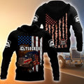 FUNSTUFFPRINT Trucker 3D Hoodie American Flag
 3D Hoodie and Zip Hoodie