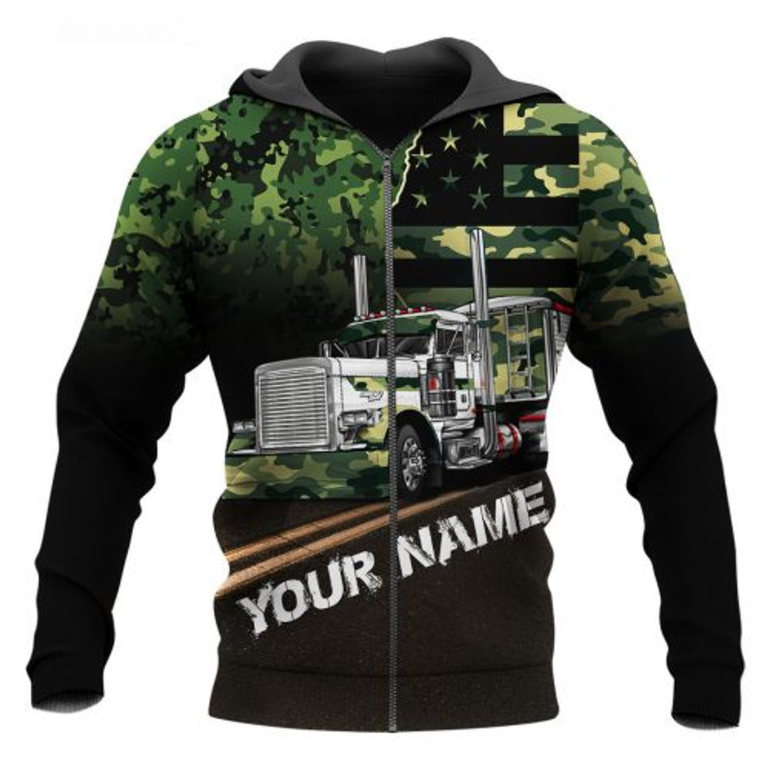FUNSTUFFPRINT Personalized Trucker 3D Hoodie For Men 3D Hoodie and Zip Hoodie