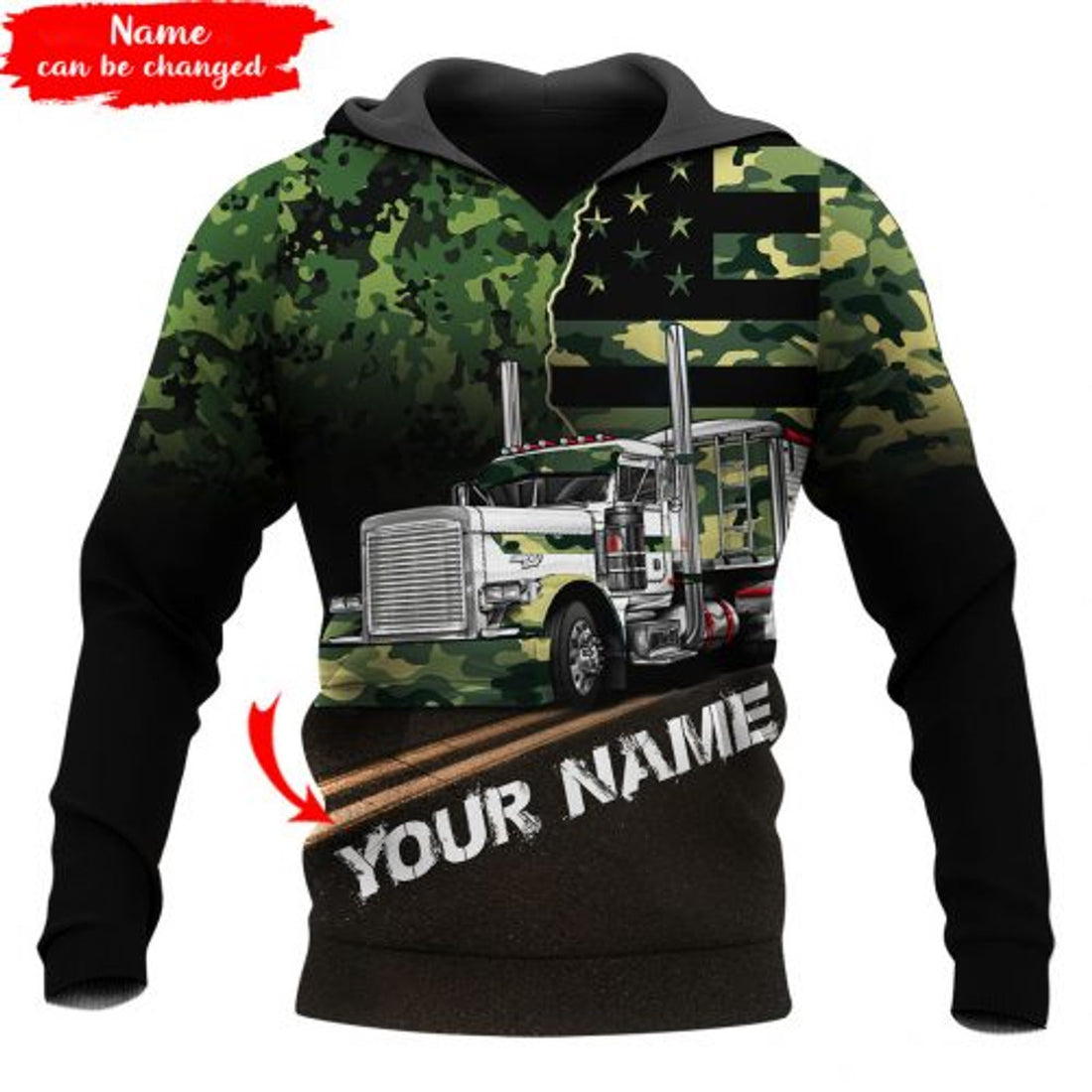 FUNSTUFFPRINT Personalized Trucker 3D Hoodie For Men 3D Hoodie and Zip Hoodie