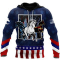 FUNSTUFFPRINT Horse 3D Hoodie For Men And Women American Flag 3D Hoodie and Zip Hoodie