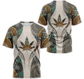 FUNSTUFFPRINT Personalized T-Shirt, Hoodie - Mandala Weed Cannabis 3D T-shirt