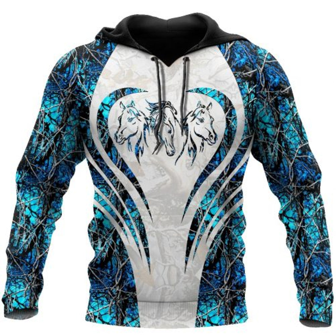 FUNSTUFFPRINT Beautiful Horse 3D Hoodie and Zip Hoodie