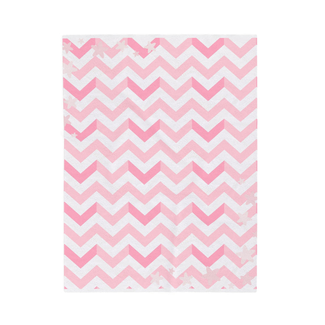 FUNSTUFFPRINT Velveteen Plush Blanket - Pink Chevron Cozy
