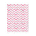 FUNSTUFFPRINT Velveteen Plush Blanket - Pink Chevron Cozy
