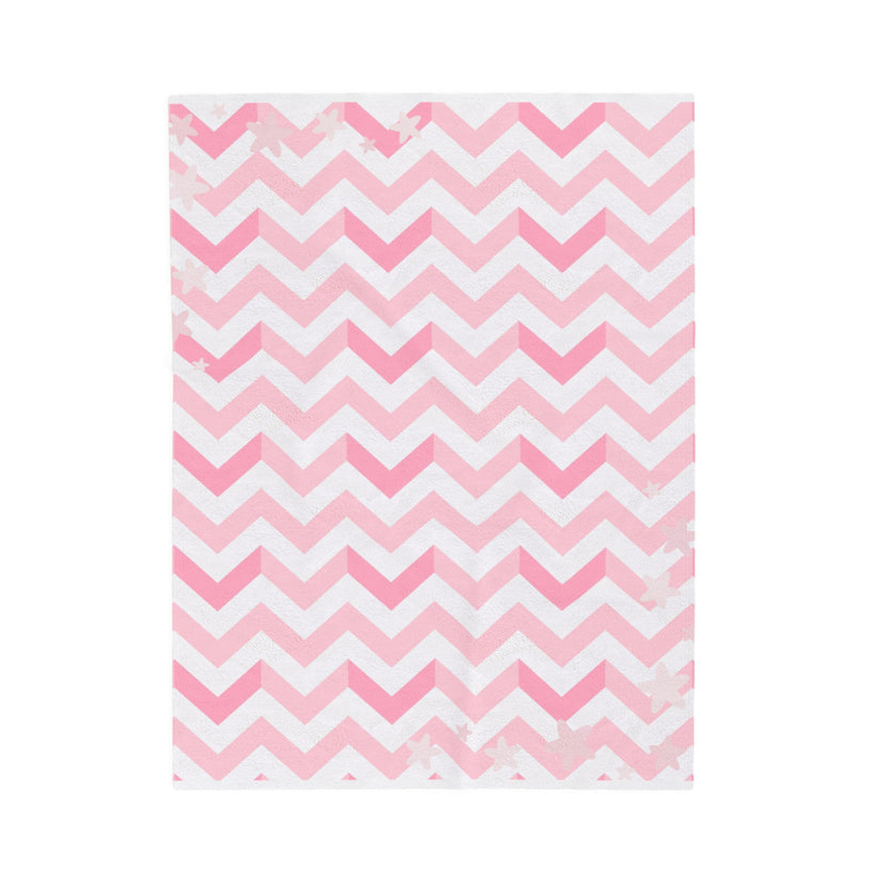 FUNSTUFFPRINT Velveteen Plush Blanket - Pink Chevron Cozy