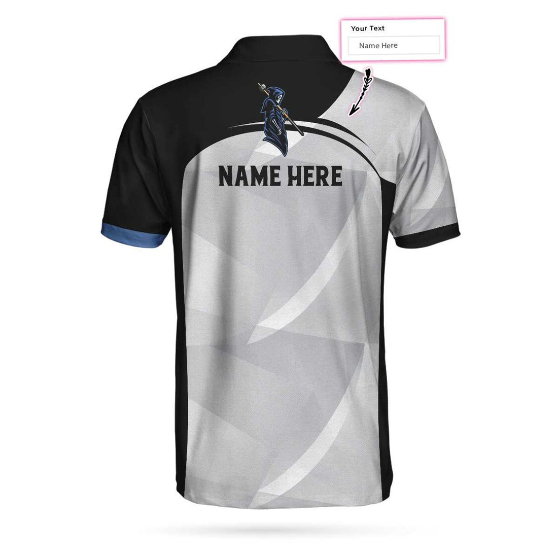 Custom Personalized Skull Billiards Polo Shirt For Men, 8 Ball Skull Custom Men Polo Shirt, Custom Billiards Gift For Billiards Lovers