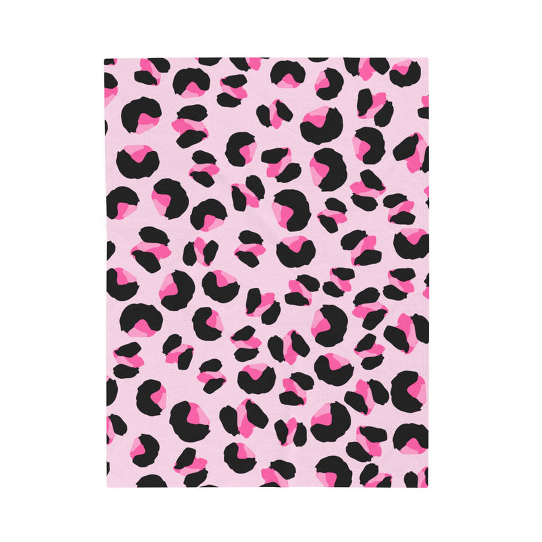 FUNSTUFFPRINT Pink Leopard Velveteen Plush Blanket