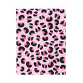 FUNSTUFFPRINT Pink Leopard Velveteen Plush Blanket