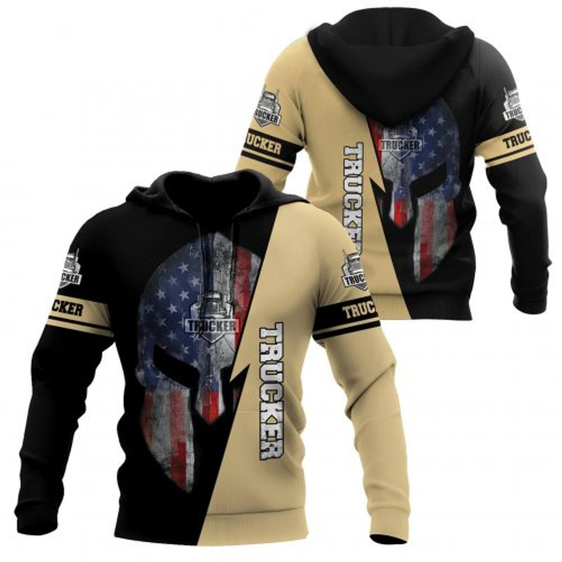FUNSTUFFPRINT Trucker 3D Hoodie For Men And Women 3D Hoodie and Zip Hoodie