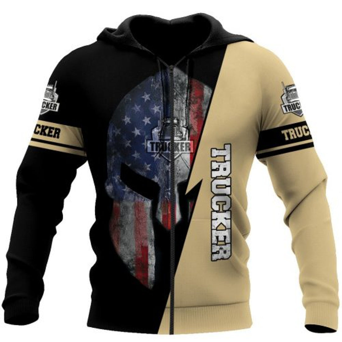 FUNSTUFFPRINT Trucker 3D Hoodie For Men And Women 3D Hoodie and Zip Hoodie