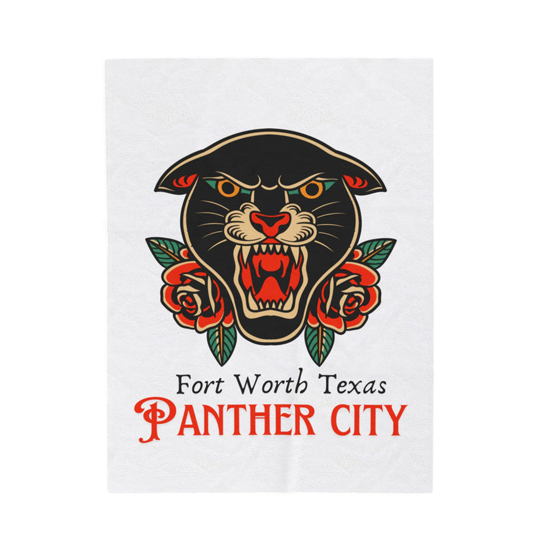 FUNSTUFFPRINT Panther City Velveteen Plush Blanket