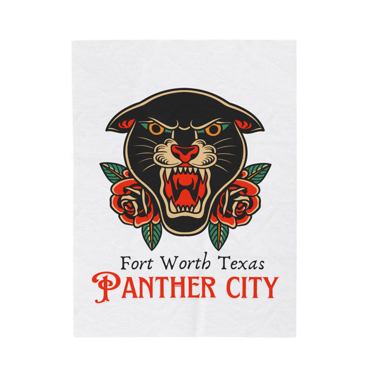 FUNSTUFFPRINT Panther City Velveteen Plush Blanket