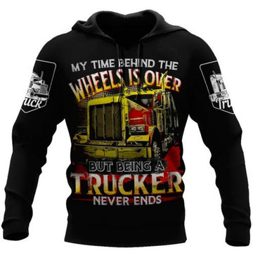 FUNSTUFFPRINT Being A Trucker Never Ends 3D Hoodie and Zip Hoodie