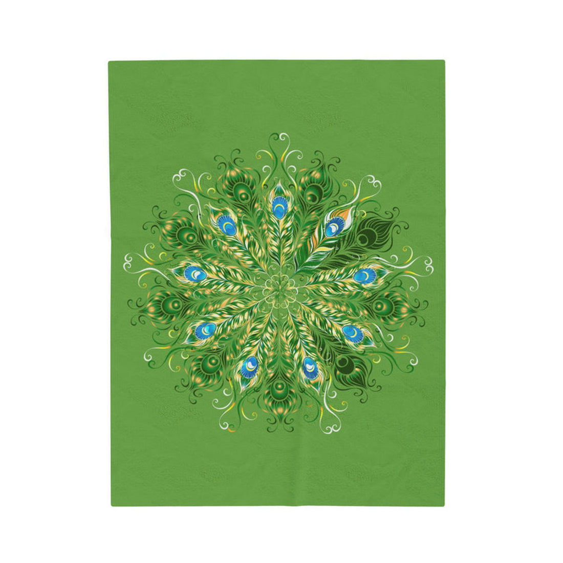 FUNSTUFFPRINT Peacock Velveteen Plush Blanket