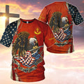 FUNSTUFFPRINT One Nation Under God Eagle American Flag All Over PrinT-Shirt 3D American Eagle Hoodie 3D T-shirt