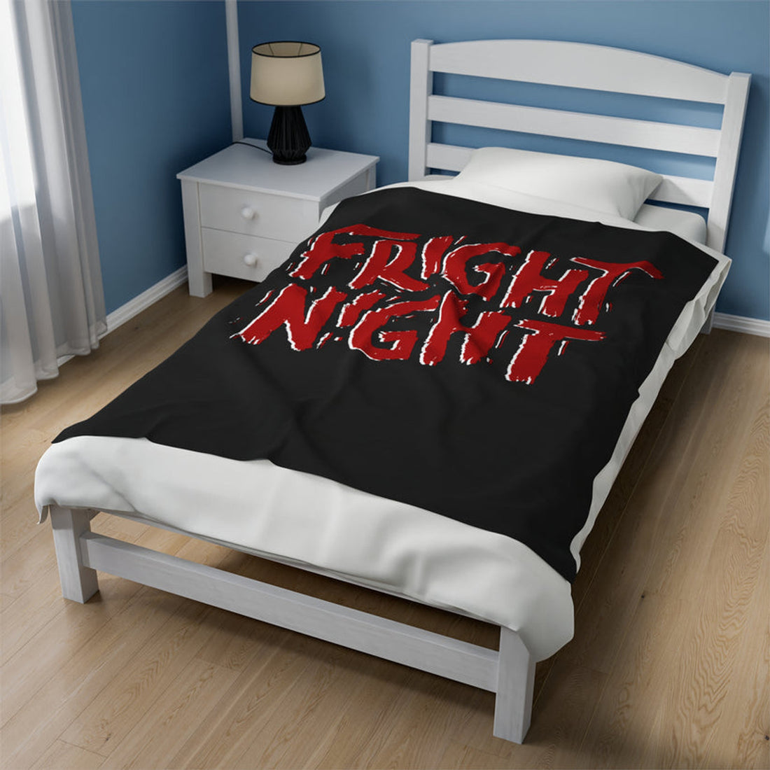 FUNSTUFFPRINT Fright Night Velveteen Plush Blanket