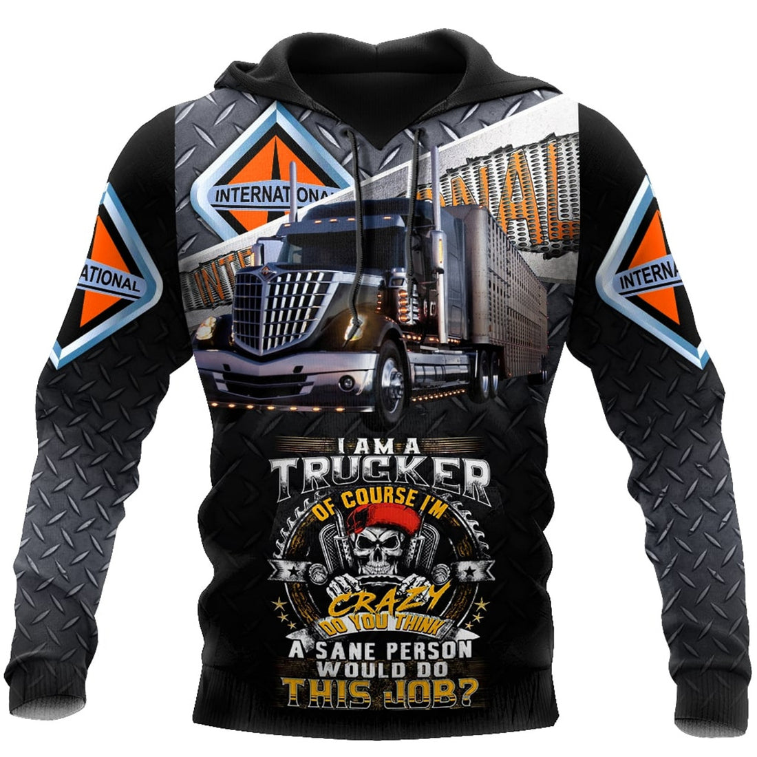 FUNSTUFFPRINT Trucker 3D Hoodie For Men I Am A Trucker Im Crazy Do You Think 3D Hoodie and Zip Hoodie