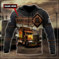 FUNSTUFFPRINT Pesonalized Trucker 3D Hoodie For Men 3D Hoodie and Zip Hoodie